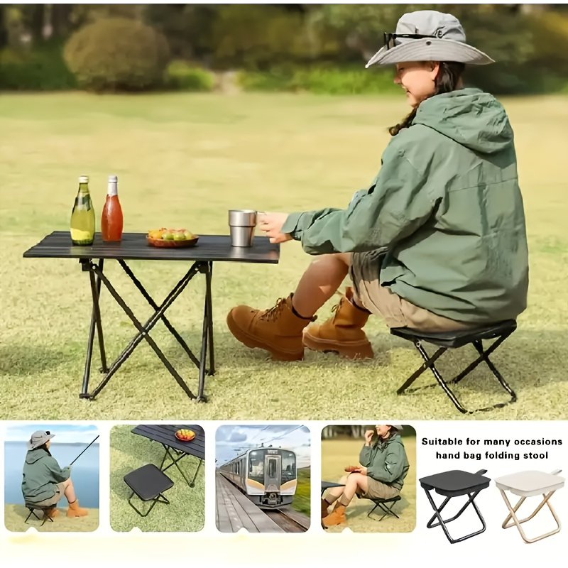  Folding Fishing Stool Portab - مراجعة Outdoor Camping Bag وسعره