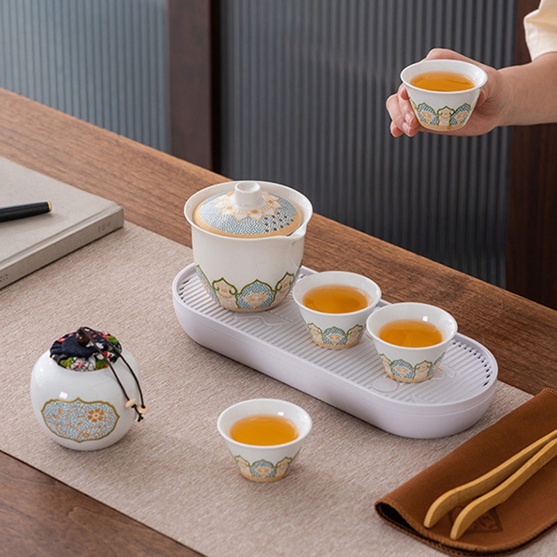 Ceramic Art Tea Set Travel Tea - مراجعة Outdoor Camping Set وسعره
