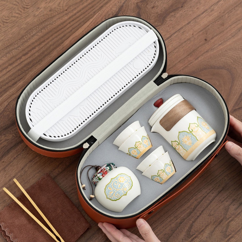 Ceramic Art Tea Set Travel Tea - مراجعة Outdoor Camping Set وسعره