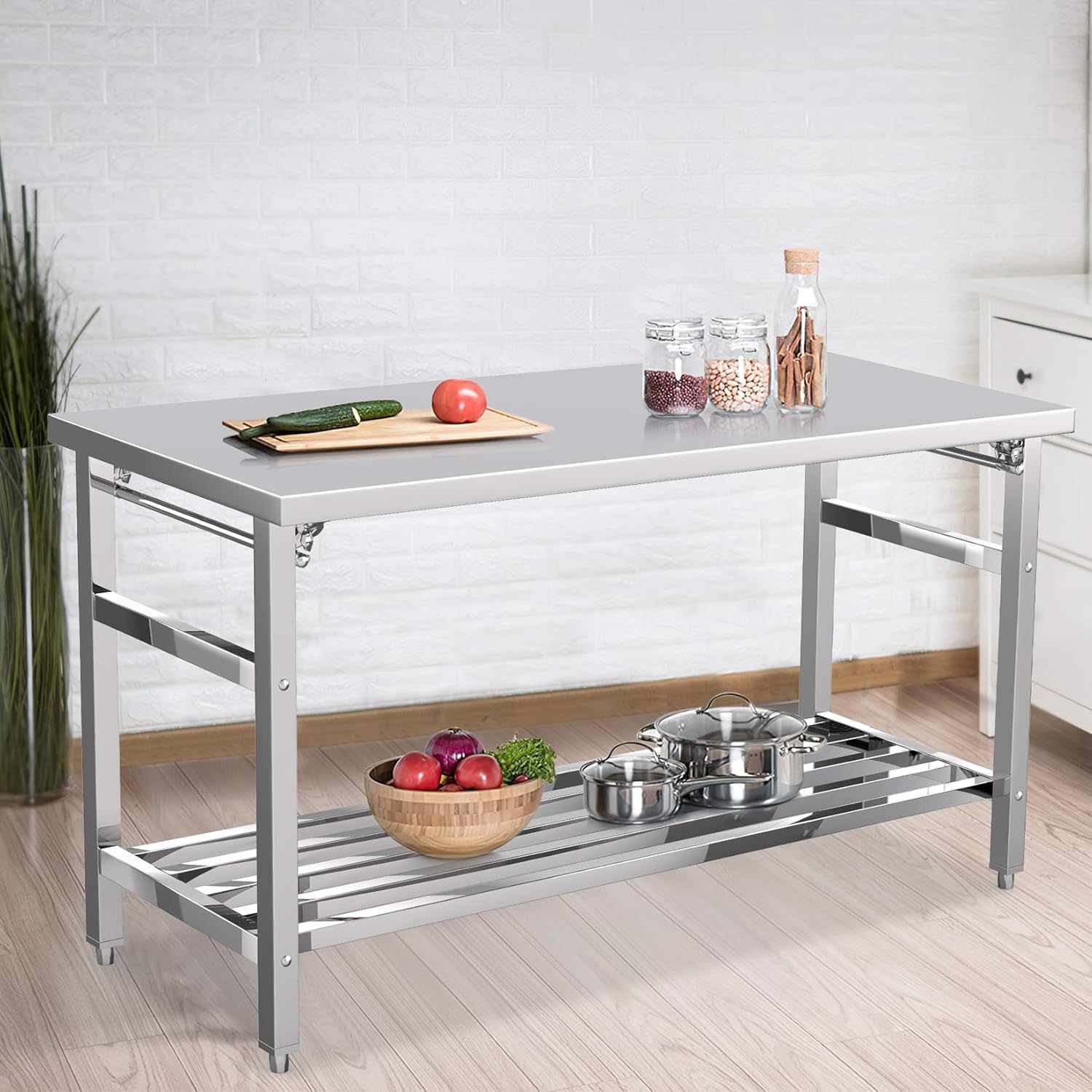 Commercial Stainless Steel Wor - مراجعة Outdoor Camping Table Foldable وسعره