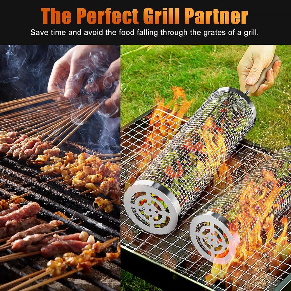 Set of 2 Stainless Steel BBQ G - مراجعة Outdoor Camping Set وسعره