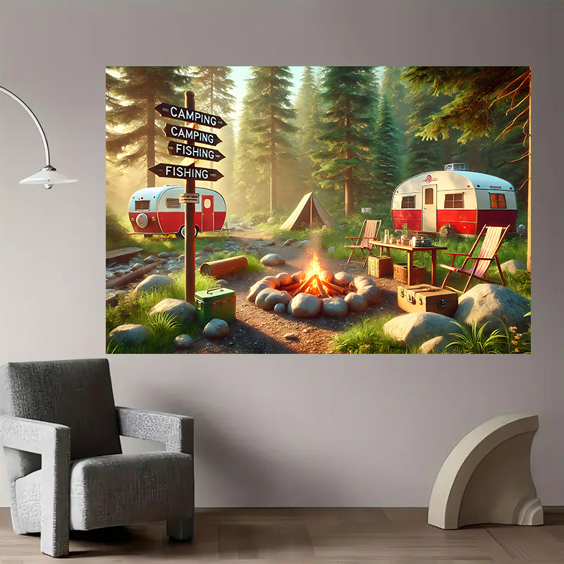 Camping RV Trailer Tapestry Ou - مراجعة Outdoor Camping Trailer وسعره
