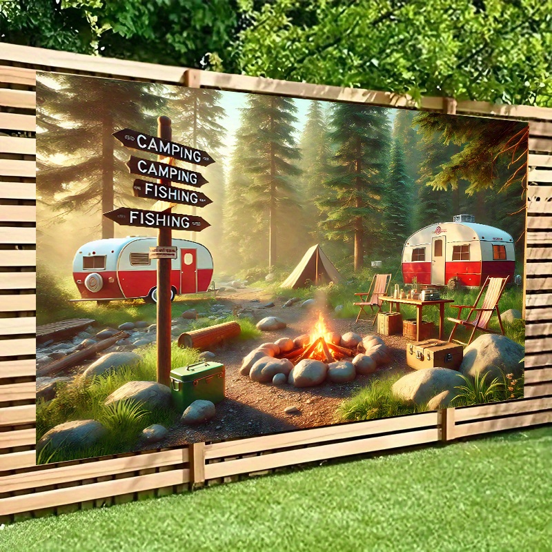 Camping RV Trailer Tapestry Ou - مراجعة Outdoor Camping Trailer وسعره