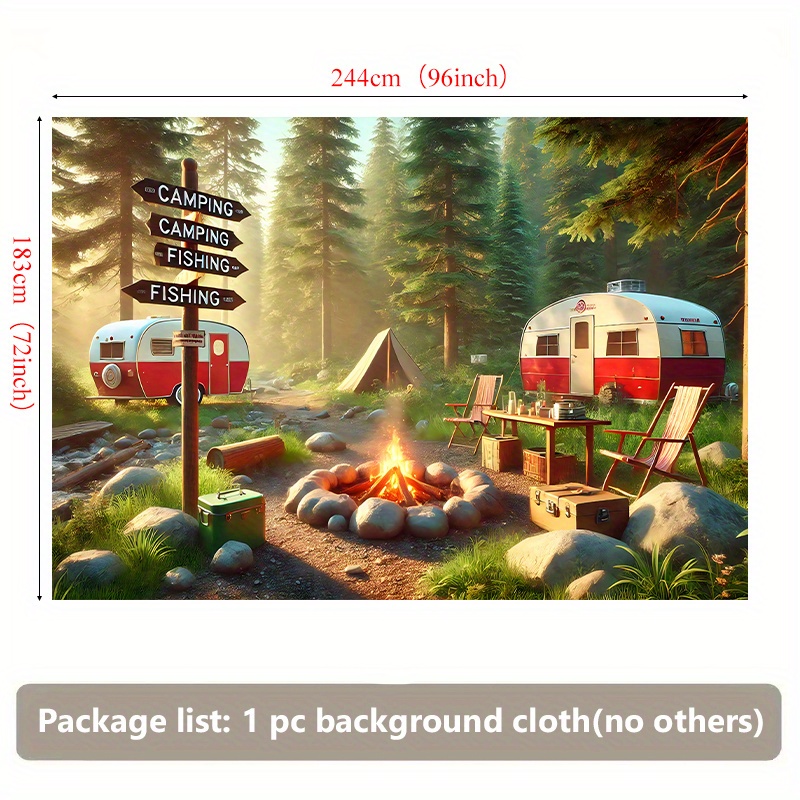 Camping RV Trailer Tapestry Ou - مراجعة Outdoor Camping Trailer وسعره