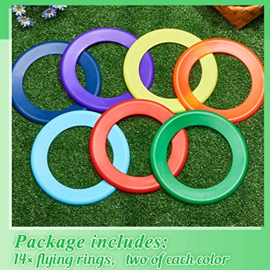 14 Pack Flying Rings Bulk for  - مراجعة Outdoor Camping Toys وسعره