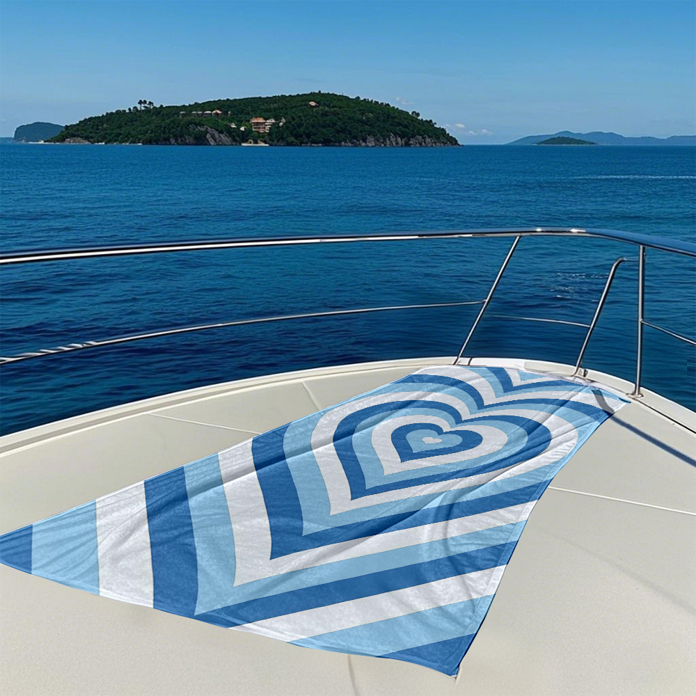 Blue Heart Layers Quick Drying - مراجعة Camp Towel Microfiber وسعره