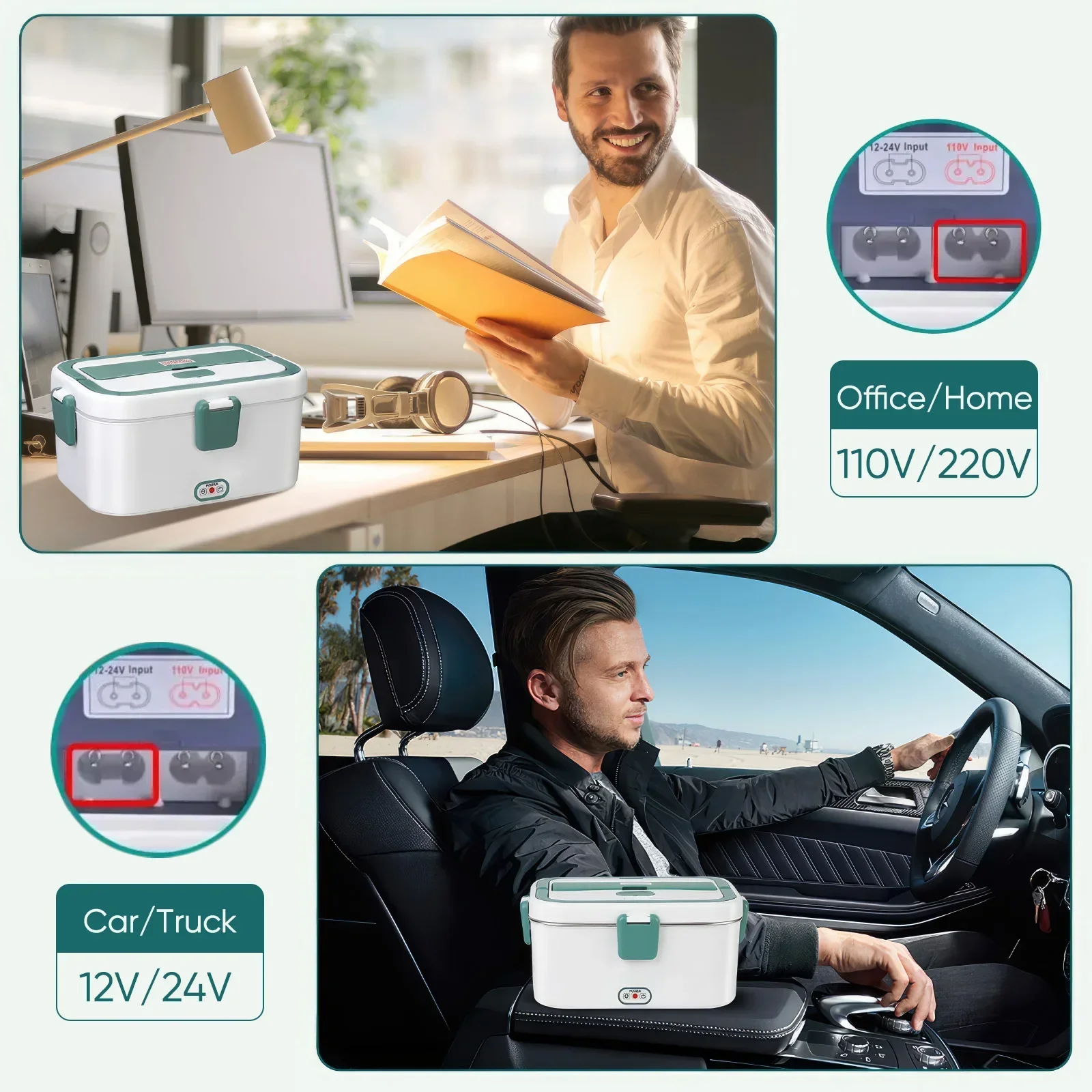 Electric Lunch Box Food Warmer - مراجعة Outdoor Camping Food وسعره