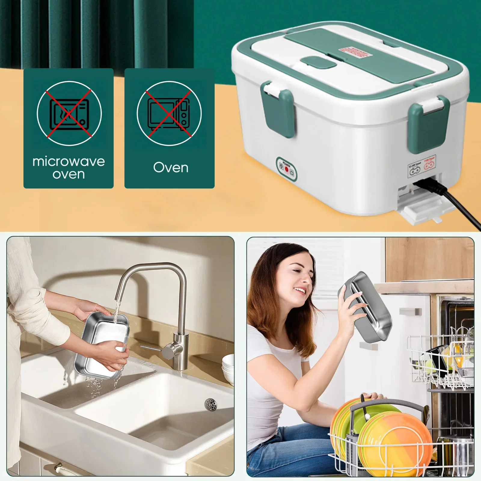 Electric Lunch Box Food Warmer - مراجعة Outdoor Camping Food وسعره