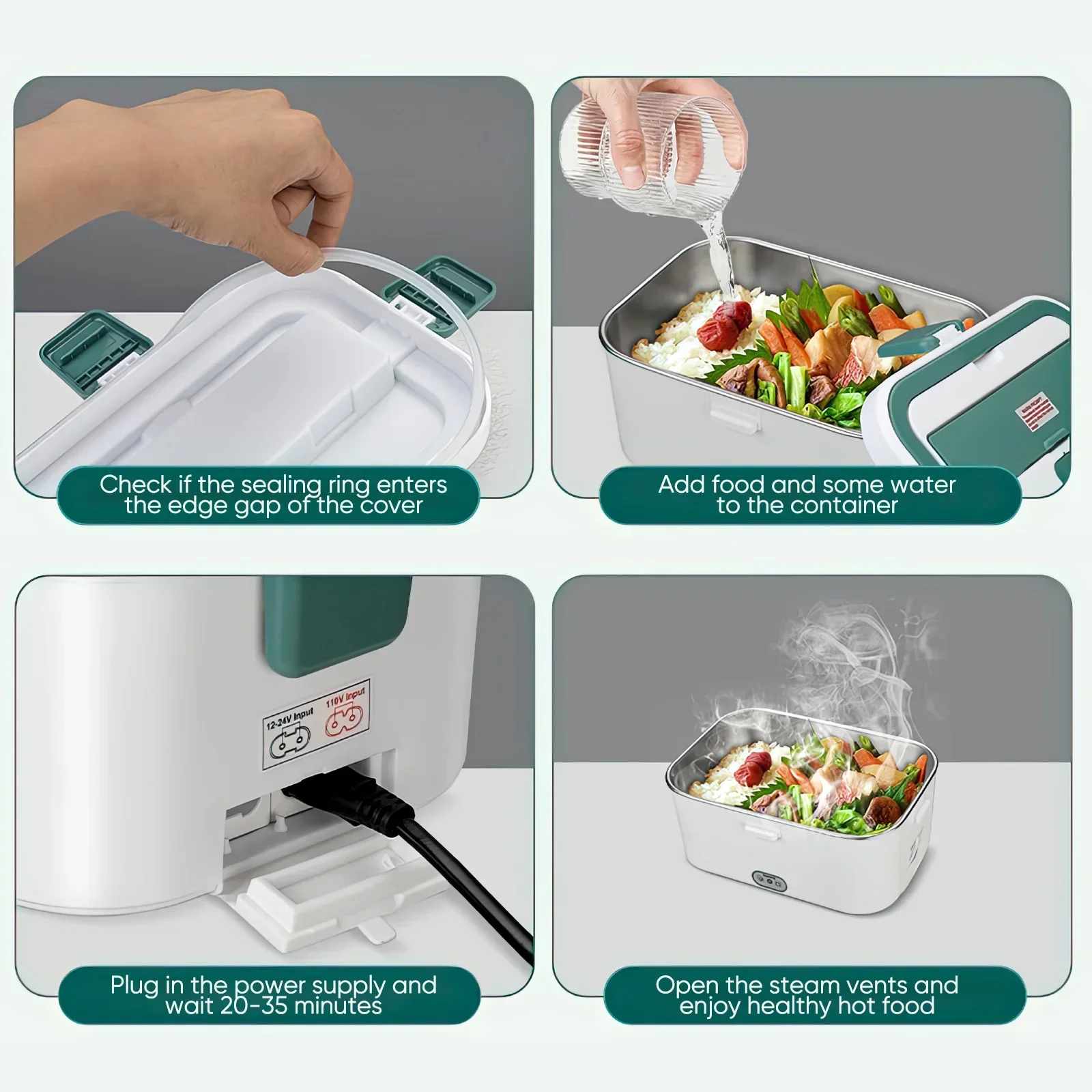 Electric Lunch Box Food Warmer - مراجعة Outdoor Camping Food وسعره