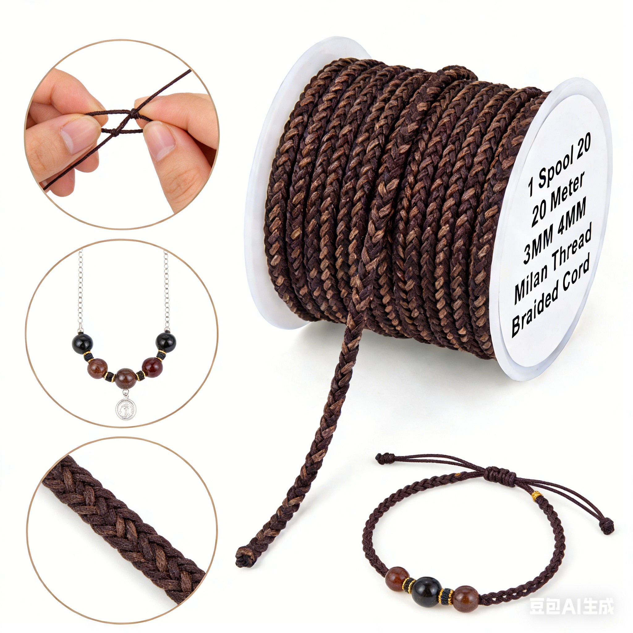 20M Milan Braided Cord 3/4mm H - مراجعة Paracord Bracelet وسعره