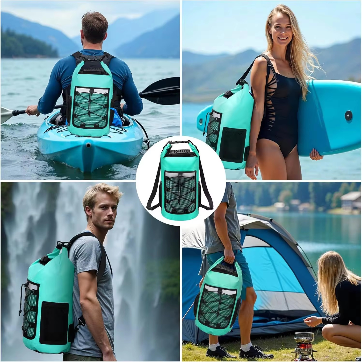 25L PVC Dry Drift Waterproof B - مراجعة Outdoor Camping Bag وسعره