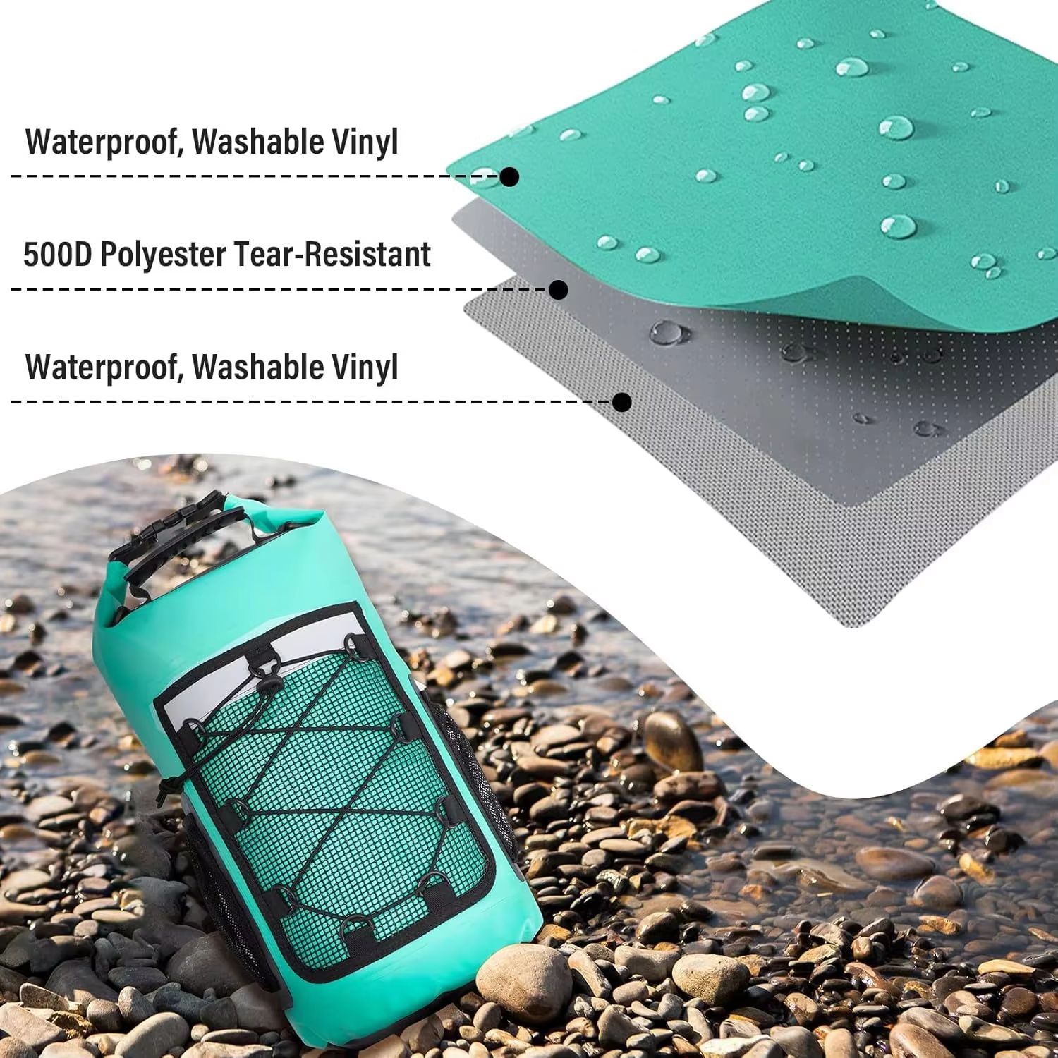 25L PVC Dry Drift Waterproof B - مراجعة Outdoor Camping Bag وسعره