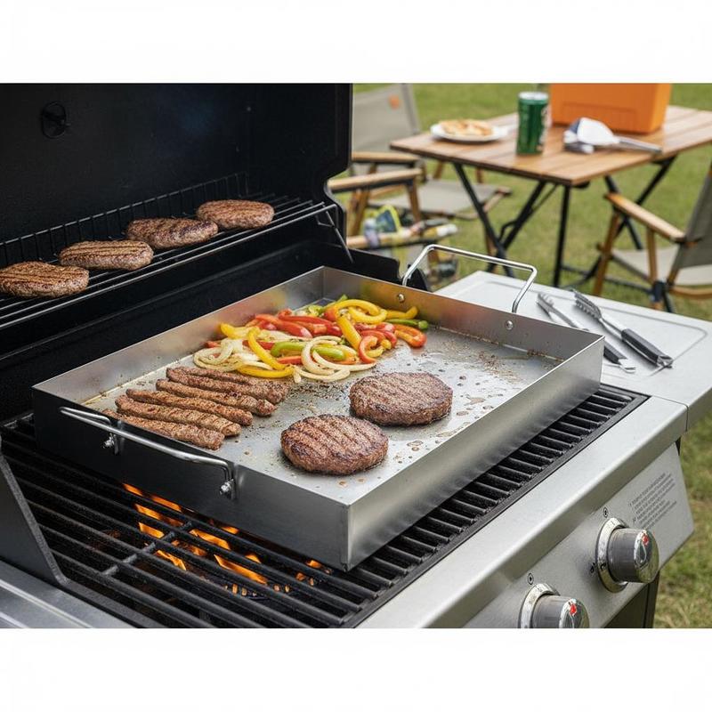 Free Shipping-Rectangular Flat - مراجعة Outdoor Camping Bbq وسعره