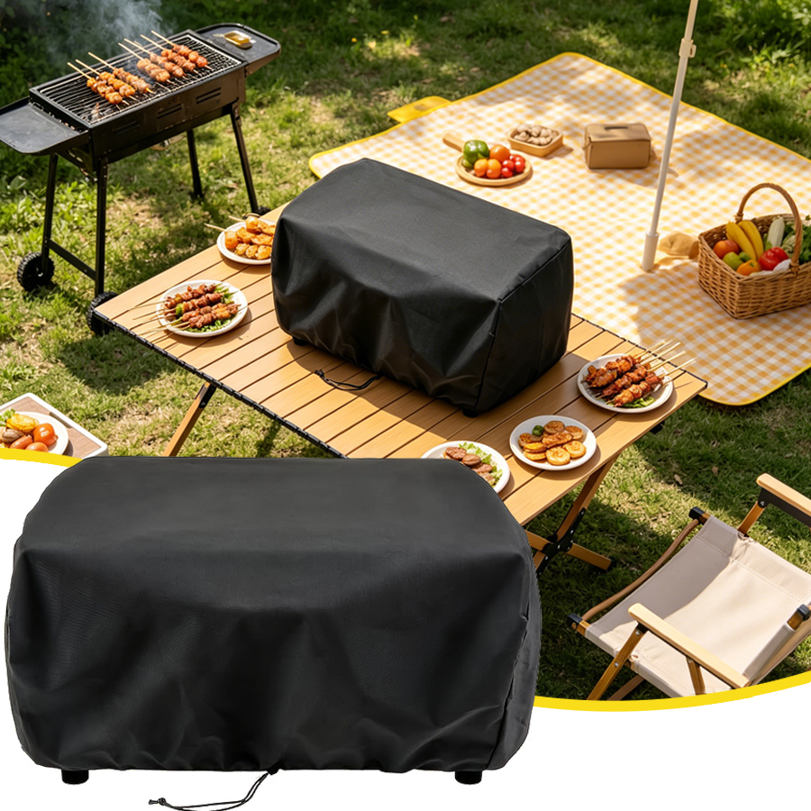 1pc Black Oven Protective Cove - مراجعة Outdoor Camping Bbq وسعره