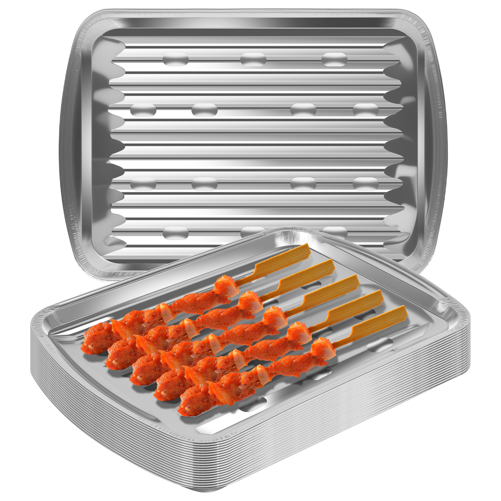 Aluminum Foil Trays Non-Stick  - مراجعة Outdoor Camping Food وسعره