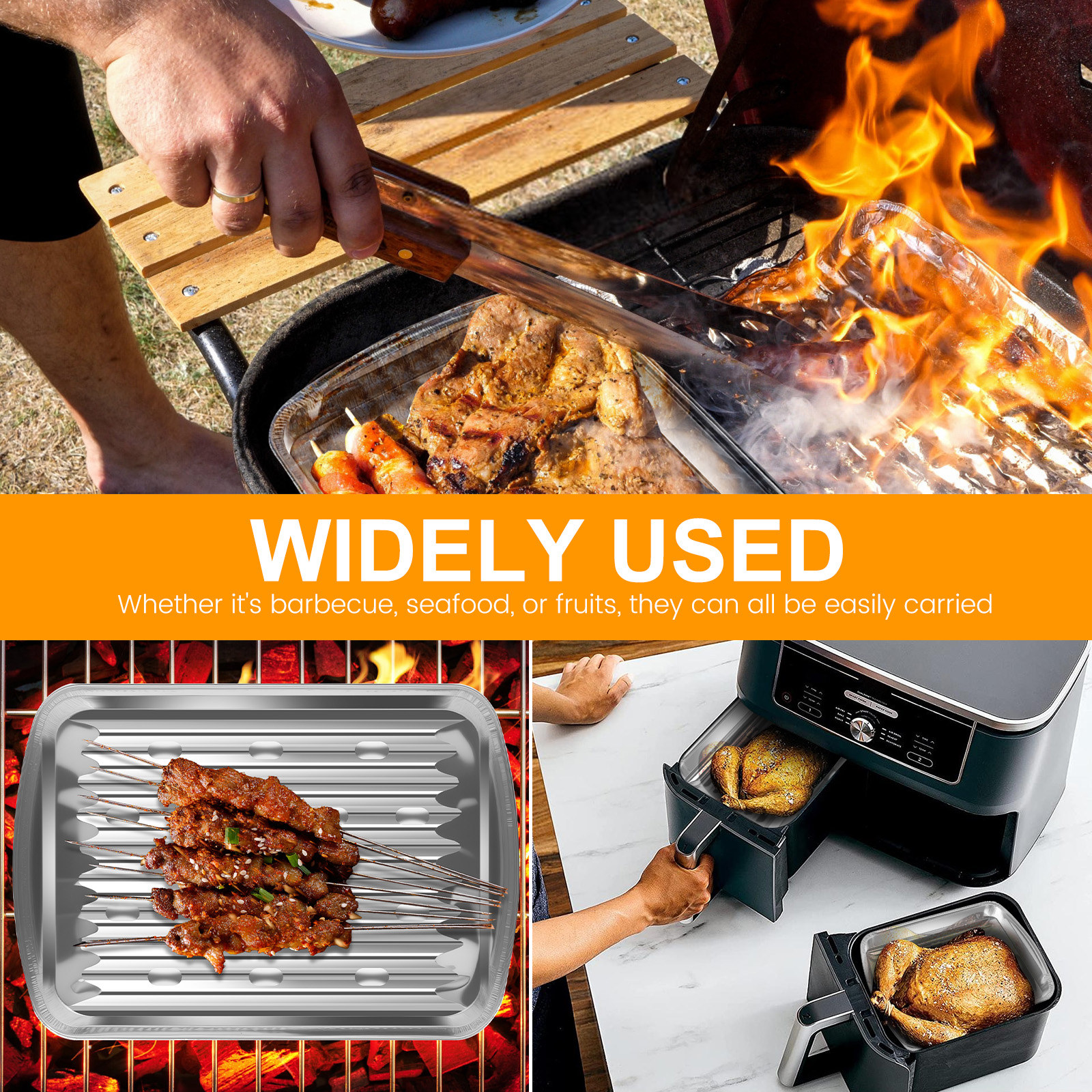 Aluminum Foil Trays Non-Stick  - مراجعة Outdoor Camping Food وسعره