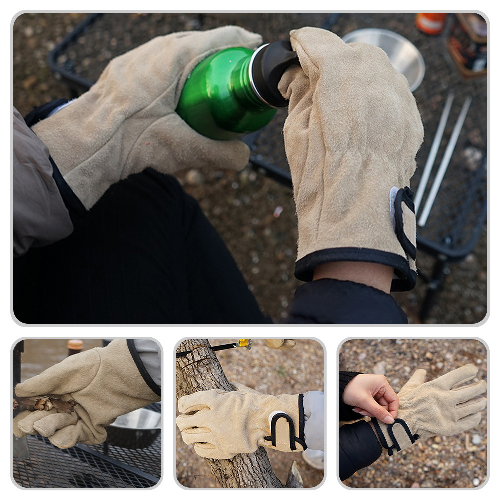 1Pair Oven Mitts Heat Resistan - مراجعة Outdoor Camping Bbq وسعره