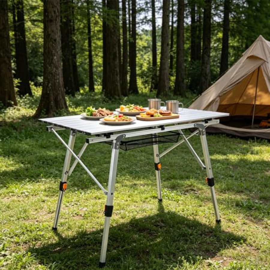 Outdoor camping table with adj - مراجعة Outdoor Camping Table Foldable وسعره