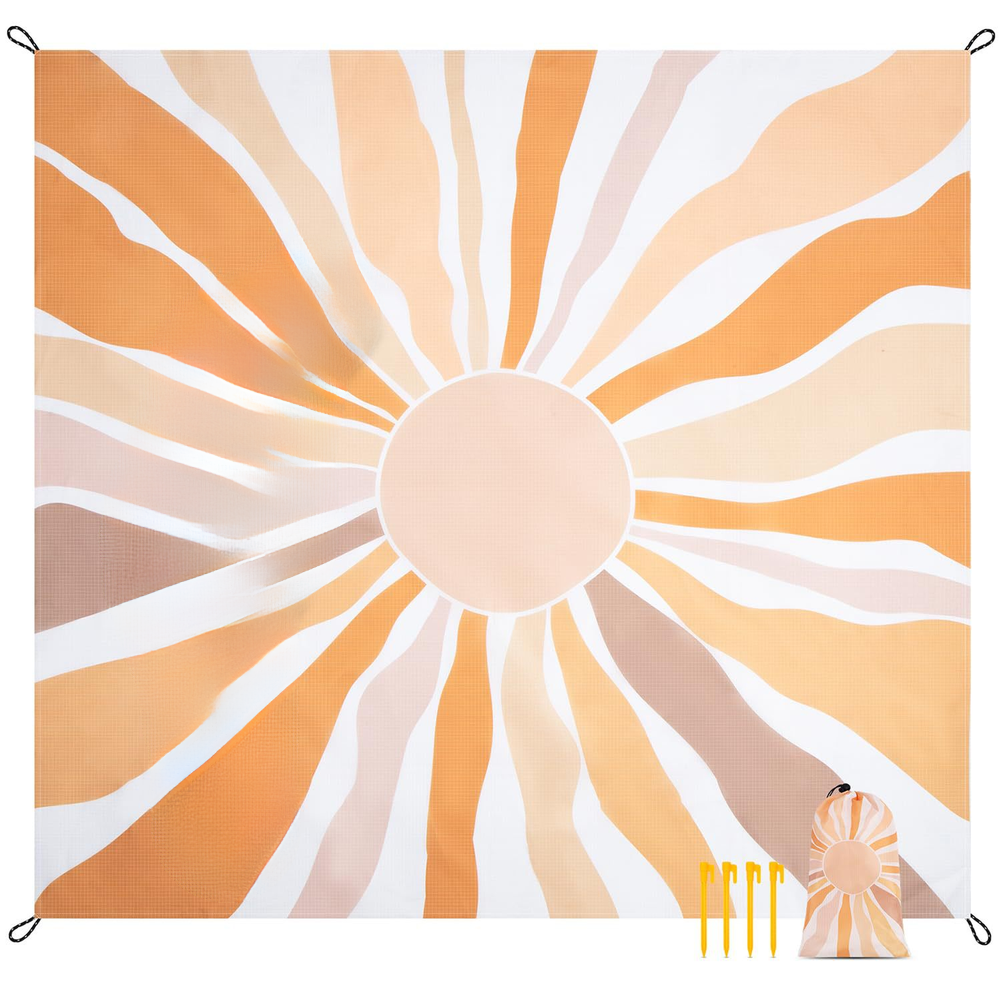 Waterproof Striped Beach Mat f - مراجعة Outdoor Camping Activities For Adults وسعره