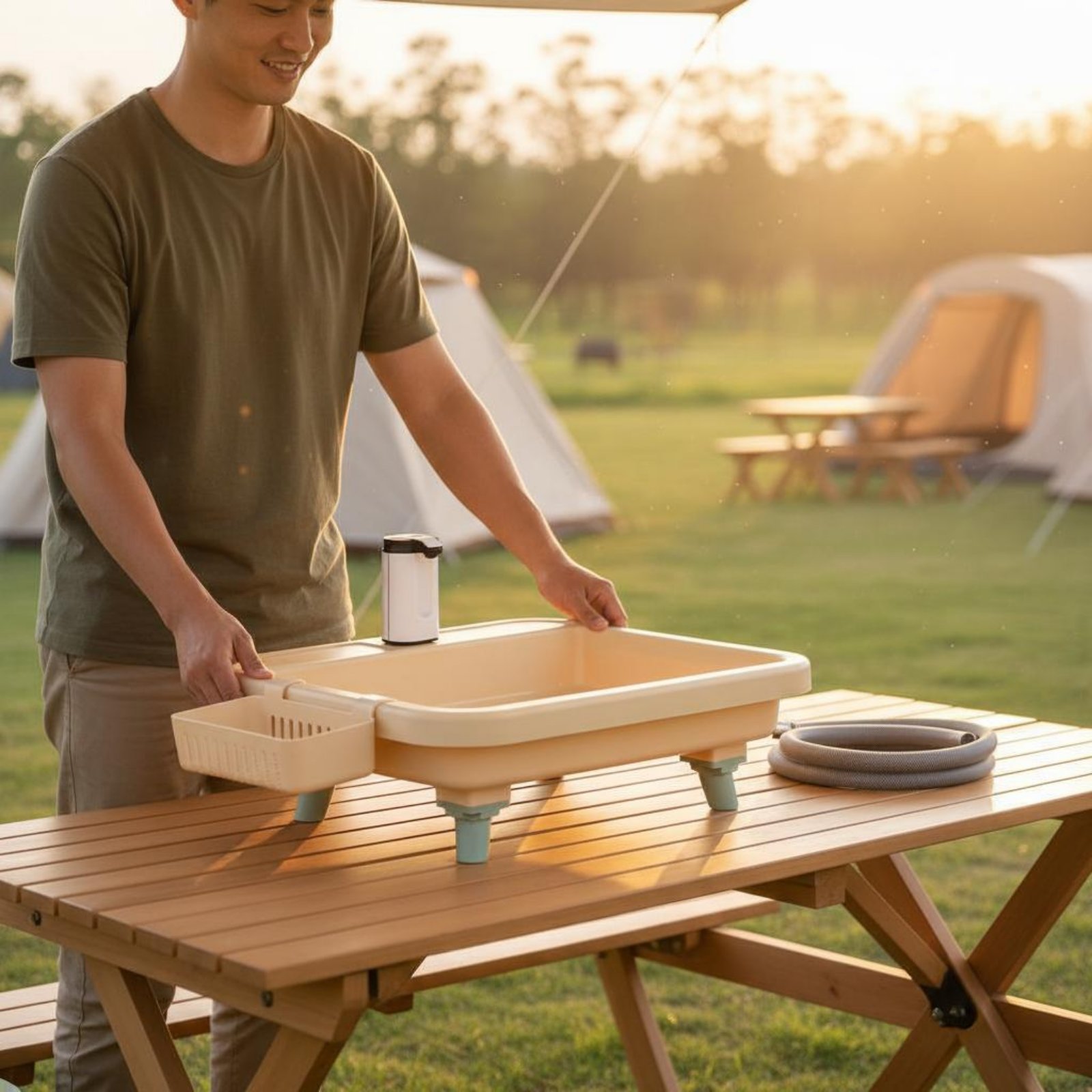 Portable Hand Washing Station  - مراجعة Outdoor Camp وسعره
