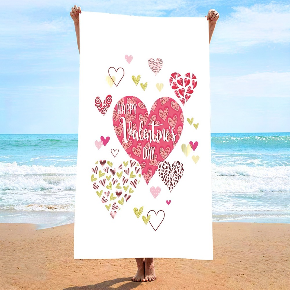 Heart Symbol Bath Towel 27x55i - مراجعة Camp Towel Microfiber وسعره