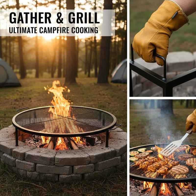 Black Round Cooking Grid 36 In - مراجعة Outdoor Camping Bbq وسعره