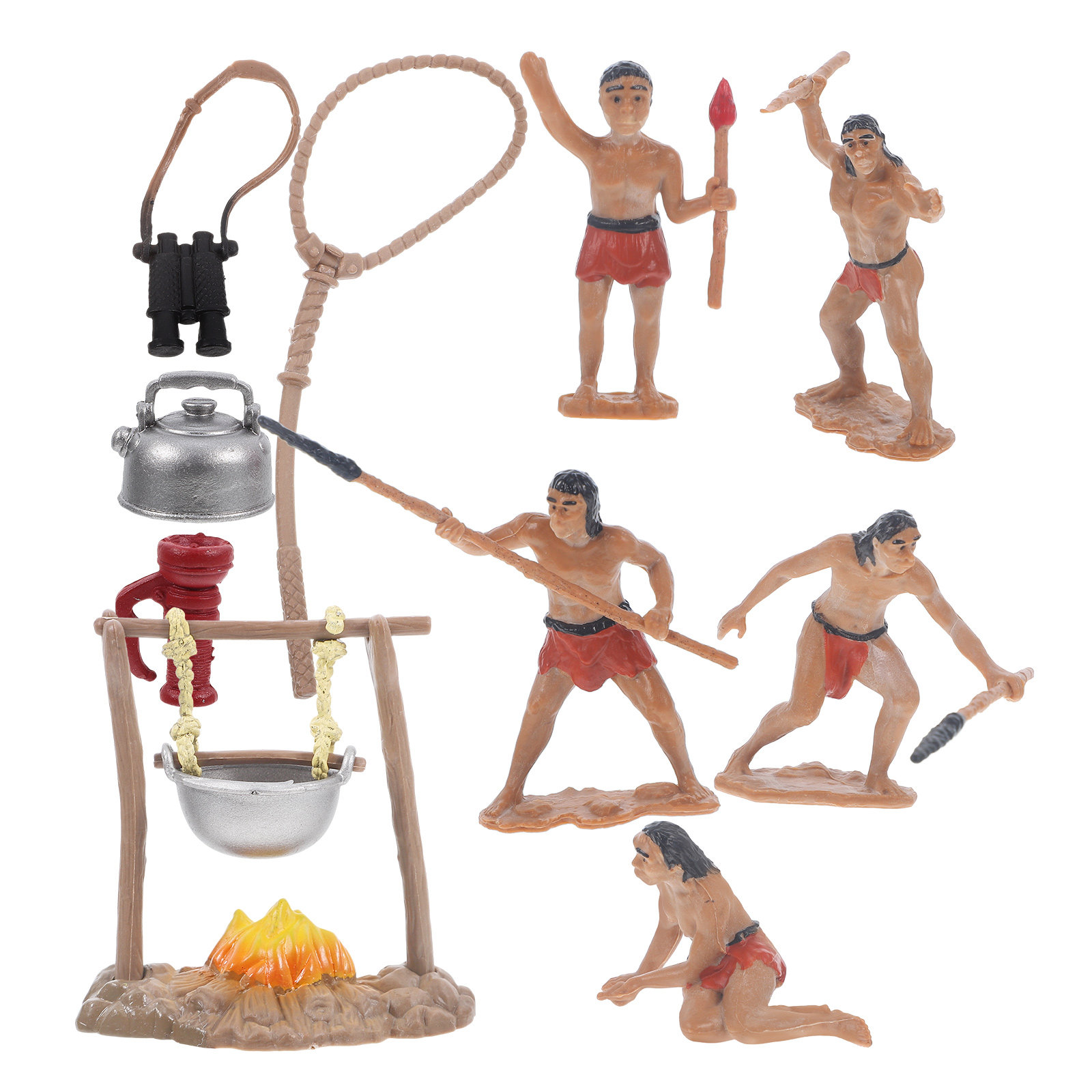 1Set Mini Primitive Men Decor  - مراجعة Outdoor Camping Toys وسعره