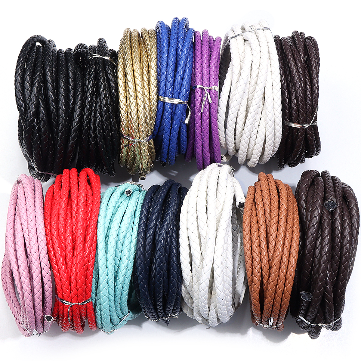 5 Yards/lot 6/7mm Braided Leat - مراجعة Paracord Bracelet وسعره