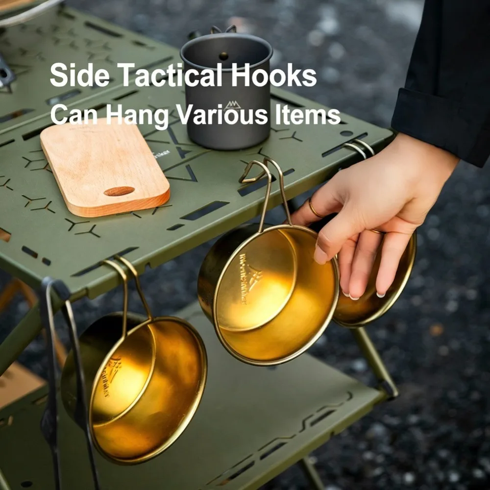 MOUNTAINHIKER Three-tier Rack  - مراجعة Outdoor Camping Table Foldable وسعره