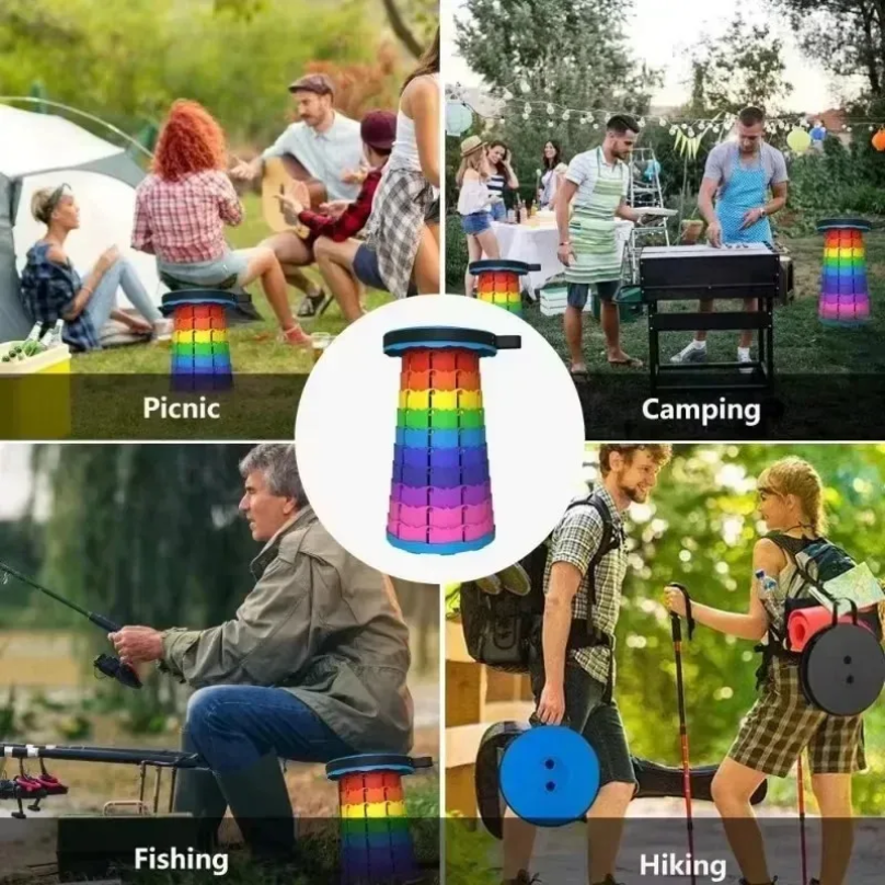 Portable Plastic Folding Teles - مراجعة Outdoor Chair Camping وسعره