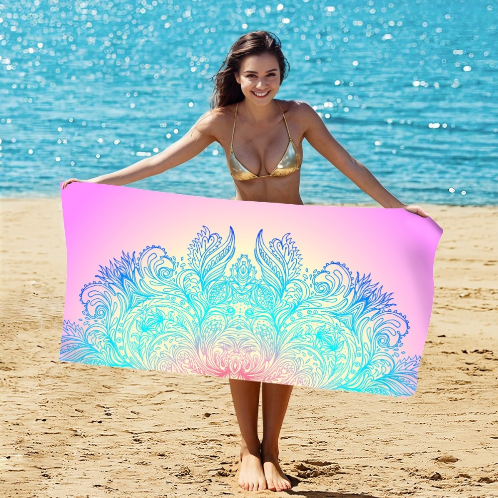 Mysterious Pattern Beach Towel - مراجعة Camp Towel Microfiber وسعره
