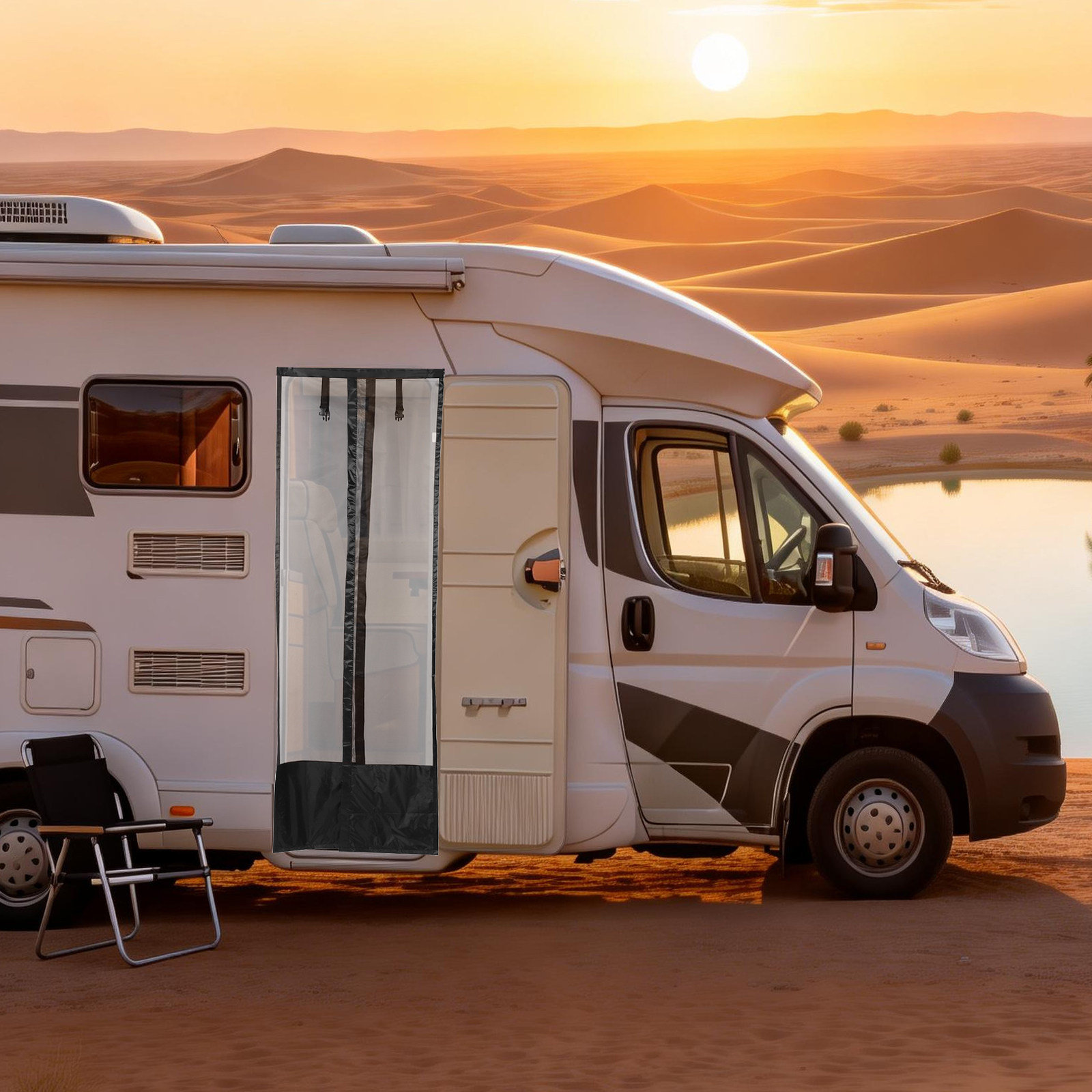 Mesh Rv Door Curtain Uv Sun Bl - مراجعة Outdoor Camping Trailer وسعره