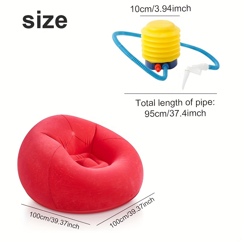 1pc Large Bean Bag Chair, Infl - مراجعة Outdoor Chair Camping وسعره