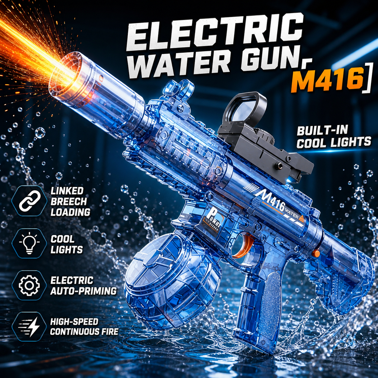 Electric Water Gun Simulation  - مراجعة Outdoor Camping Games For Kids وسعره