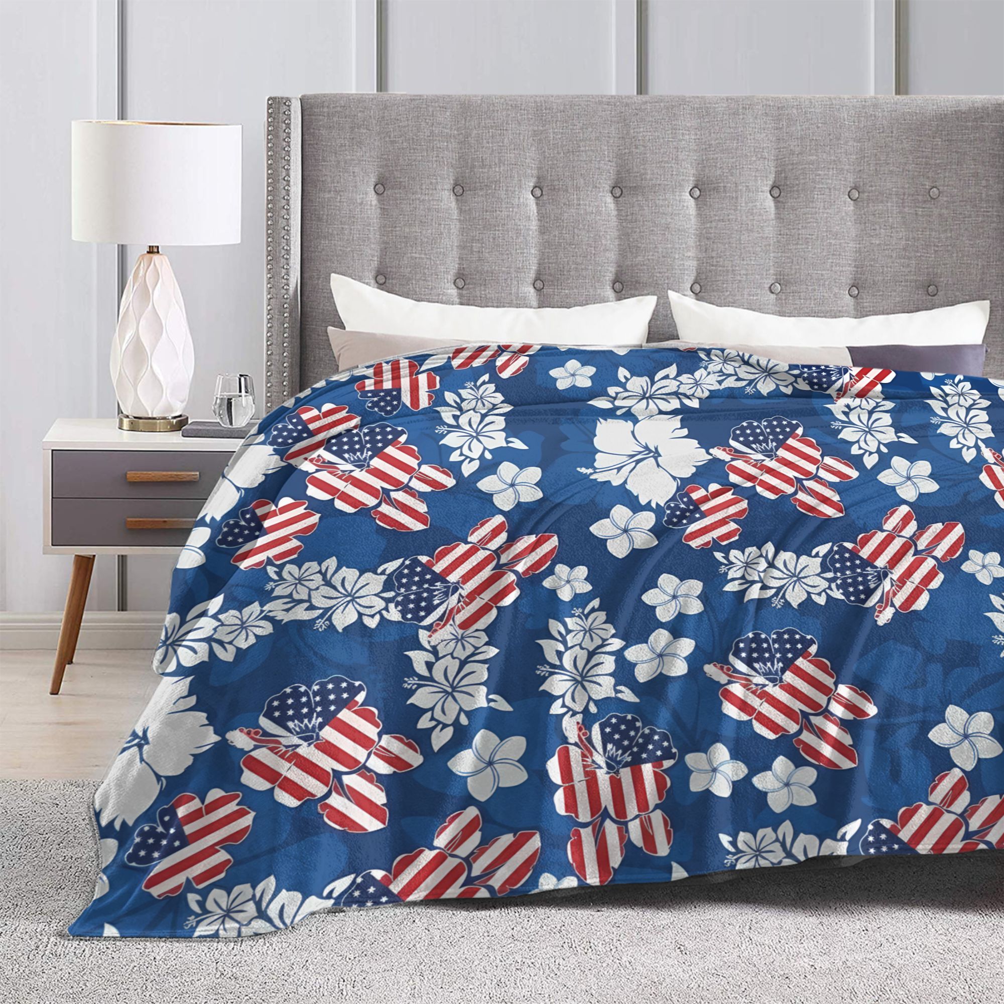 4th of July USA Warm Soft Blan - مراجعة Outdoor Camping Usa وسعره
