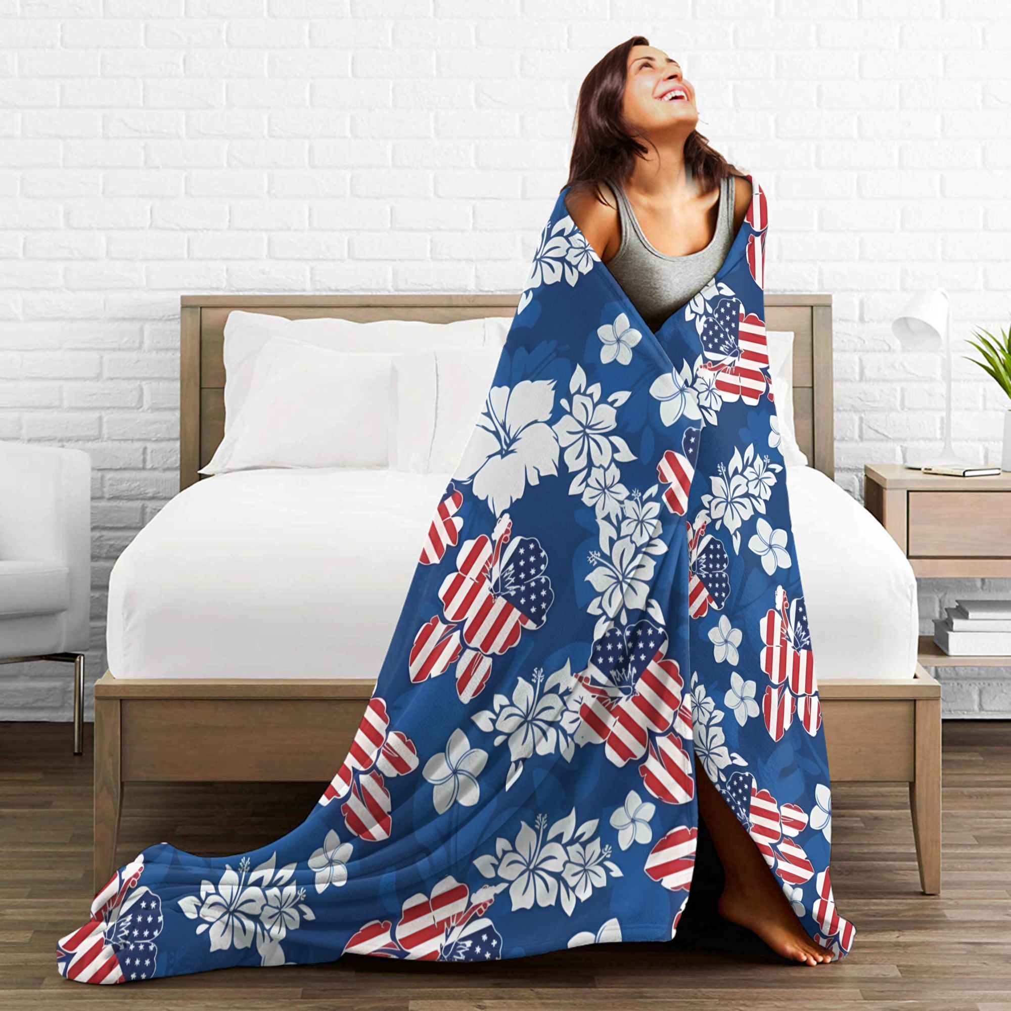 4th of July USA Warm Soft Blan - مراجعة Outdoor Camping Usa وسعره