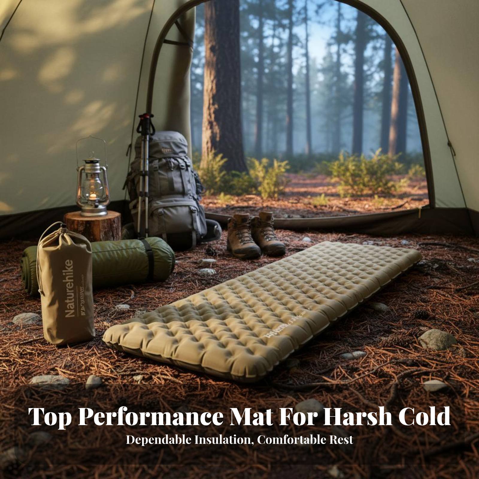 Inflatable Sleeping Pad, Light - مراجعة Outdoor Camping Inflatable Tent وسعره